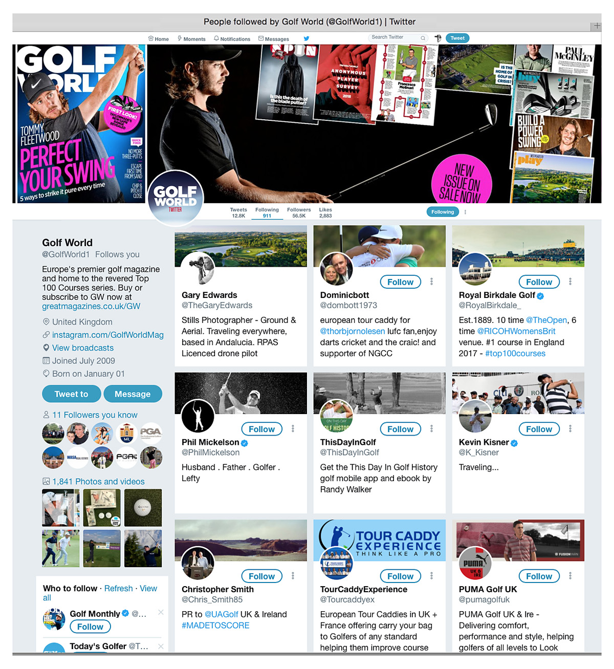 Twitter Feed, Golf World Magazine, Royal Birkdale, Phil Mickleson